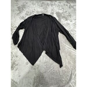 Premise Studio Open Cardigan Sweater Women's Size Large Black Long Sleeve EUC